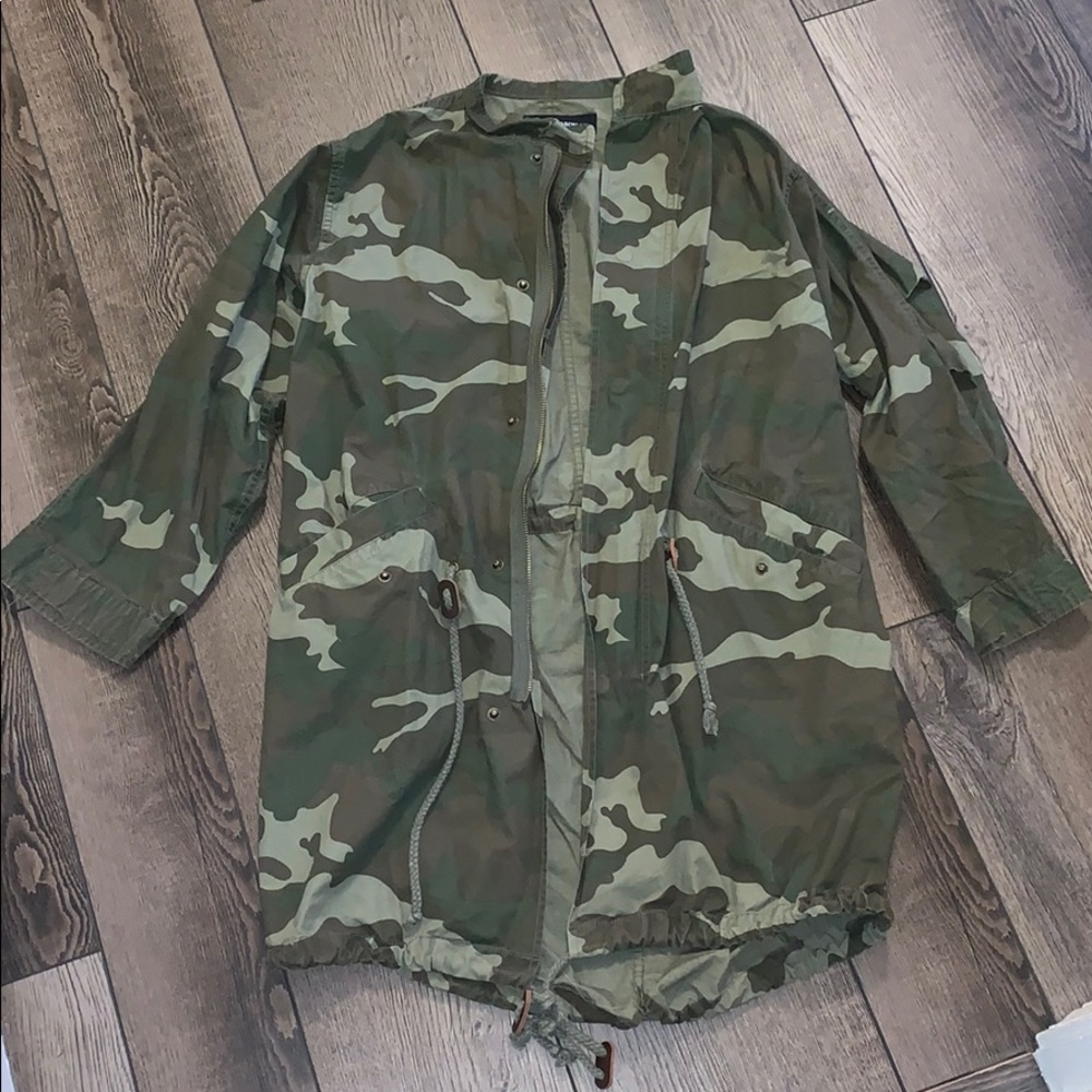 Zip up army bomber jacket